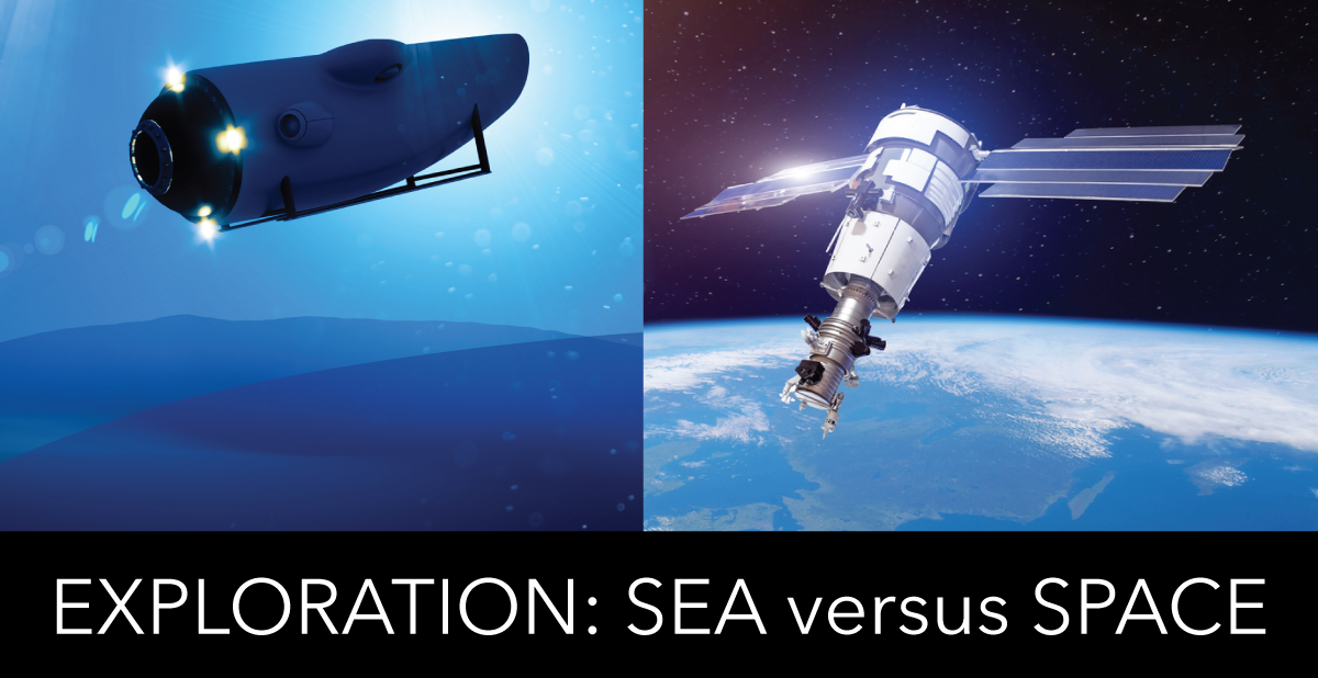 Exploration: Sea versus space